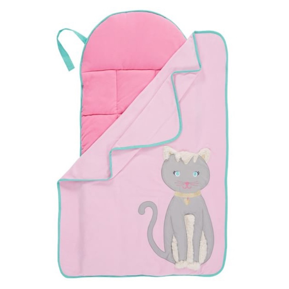 Back to school POTTERY BARN KIDS cat kitty Nap Mat SLEEPING BAG